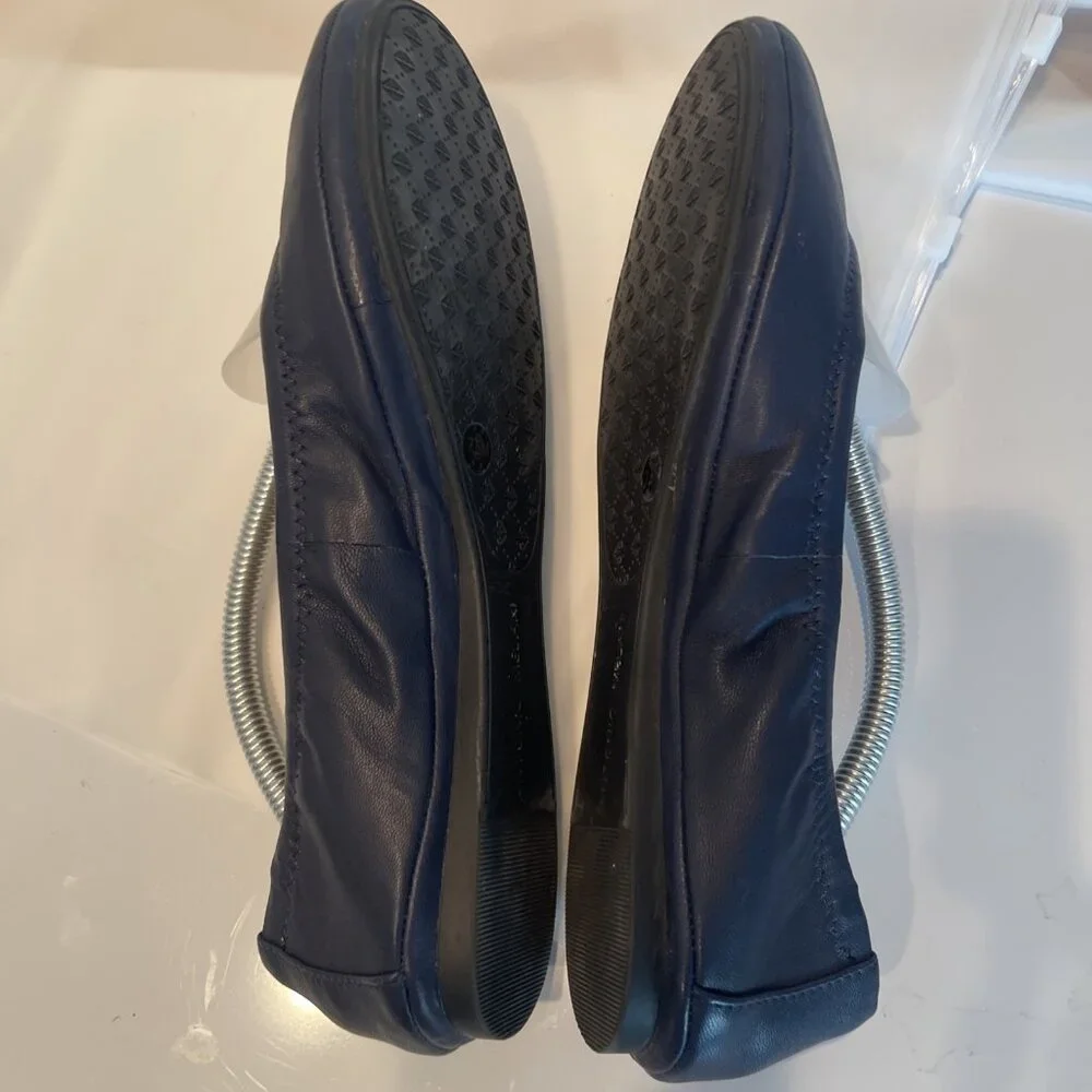 Antonio Melani Navy Blue Ballet Flats Women's Size 7.5‎ Leather Slip-ons Soft